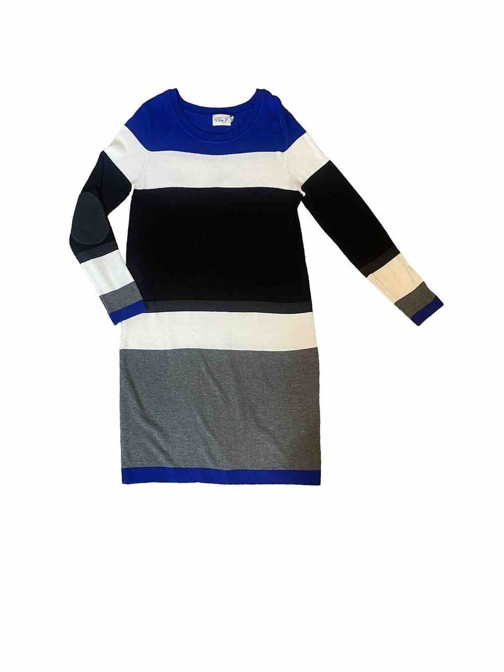 ELIZA J Dress Womens Large Pullover Stretch Knit Sweater Midi Casual Office Work